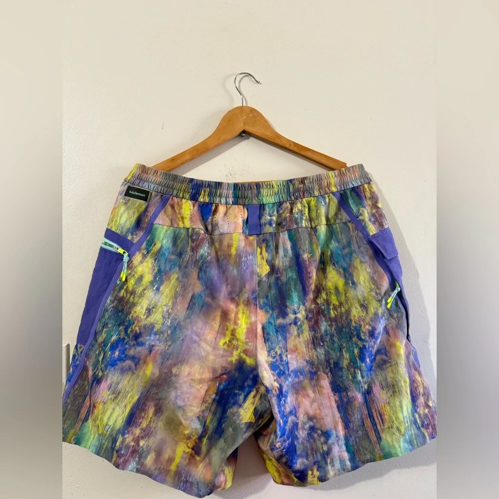 lululemon athletica Multicolor Men's Hybrid Shorts with Purple Pockets